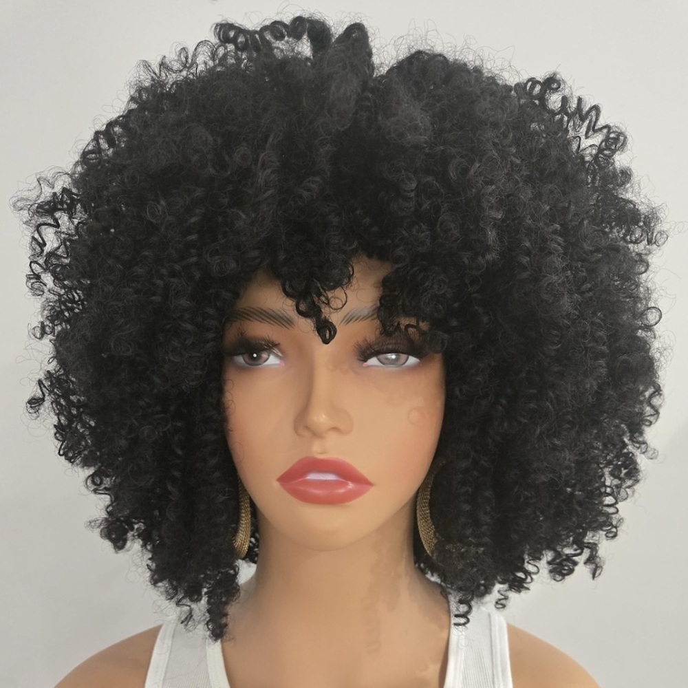 Curly Black Wig for Women